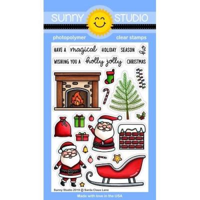 Sunny Studio Clear Stamps - Santa Claus Lane